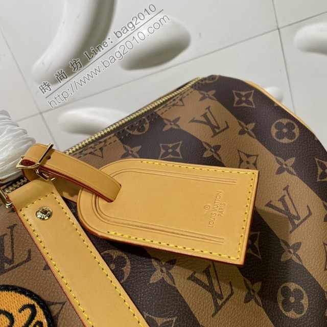 路易威登2022新款手袋 M45967 路易威登胶囊系列经典 Keepall Bandoulière 50旅行袋 LV男士旅行手提包  ydh4584